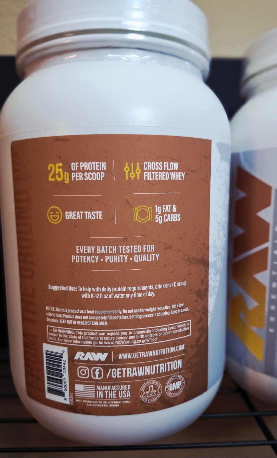 Raw 100% Grass-fed Whey Isolate, Peanut Butter Banana🍌 25 Servings, 12/2027✨️
