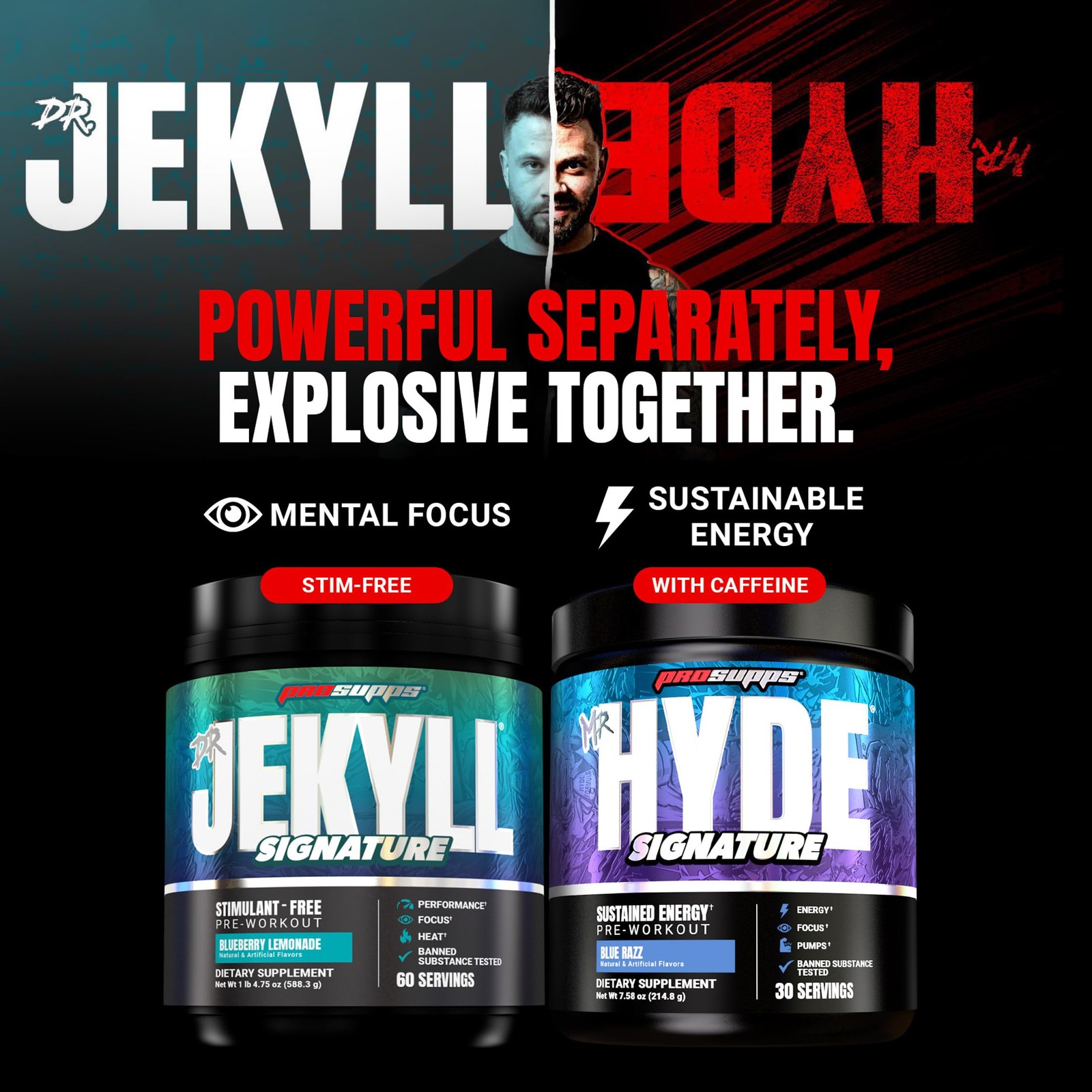 ProSupps Mr. Hyde Signature Pre Workout 30 Servings (Pack of 1), Blue Razz
