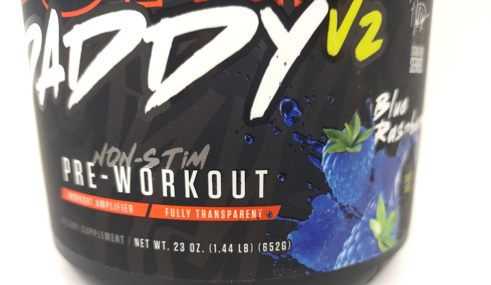 Ryse Up Pump Daddy V2 Non-Stim Pre-Workout 23 Oz 40 Servings Blue Raseberry