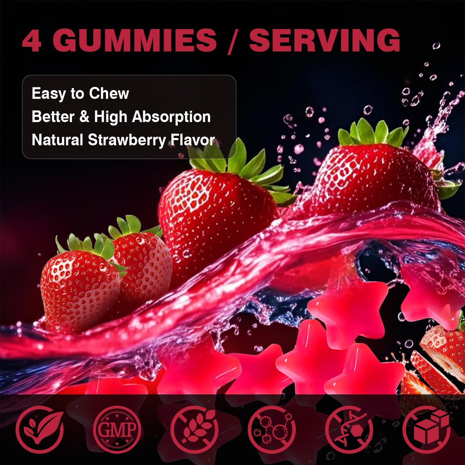 HMB and LLeucine Gummies, Chewable HMB Amino Acid and Leucine Supplement for …