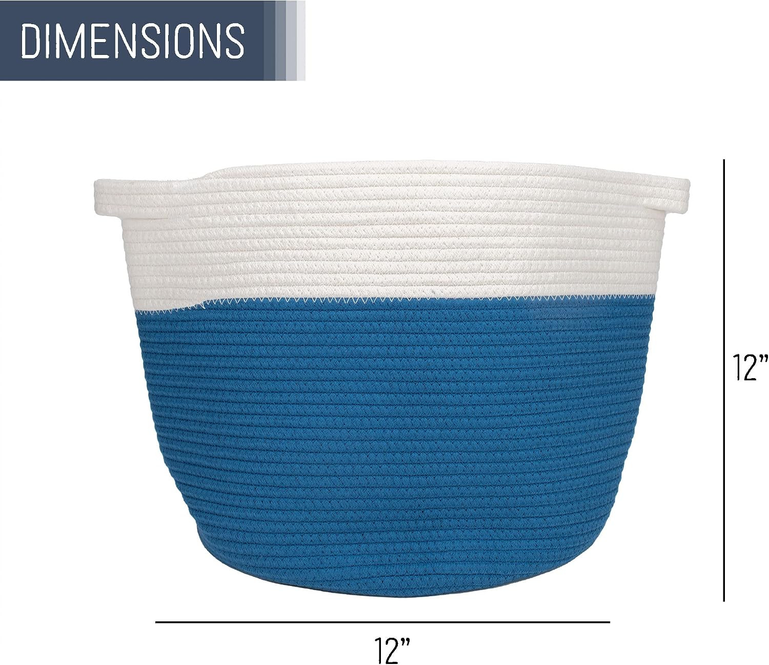 Nat & Jules 12 Inch Flexible Woven Fabric Storage Basket: Organize Your Home Off