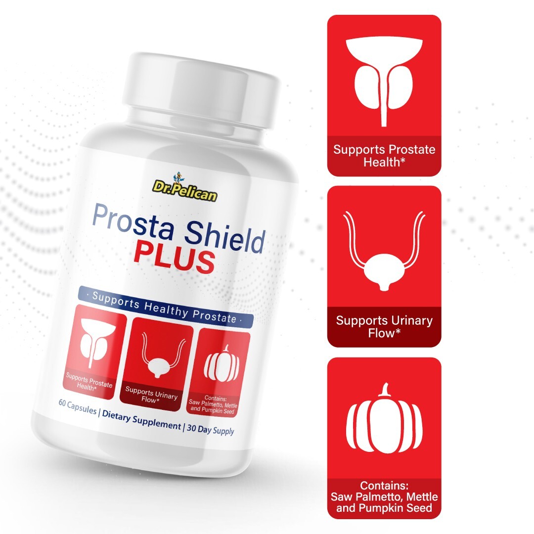 Prosta Shield+- Support Supplement for Men – Urinary & Bladder Health-5 Bottles
