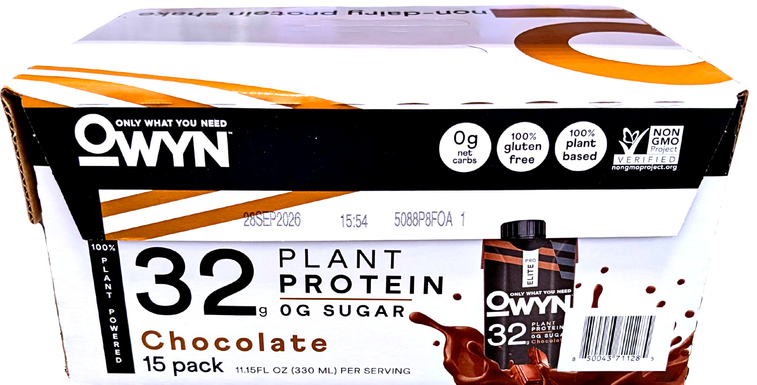 OWYN Pro Elite 32g Keto Plant Protein Shake Chocolate 15 x 11.15 Fl Oz EXP 09/26