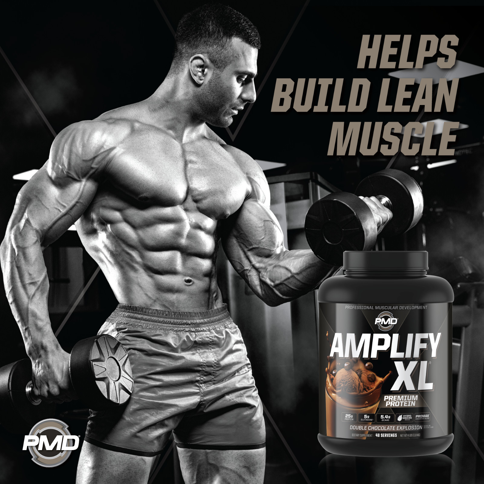 AMPLIFY XL Protein Matrix – Strength & Recovery – Double Chocolate – 48 Servings