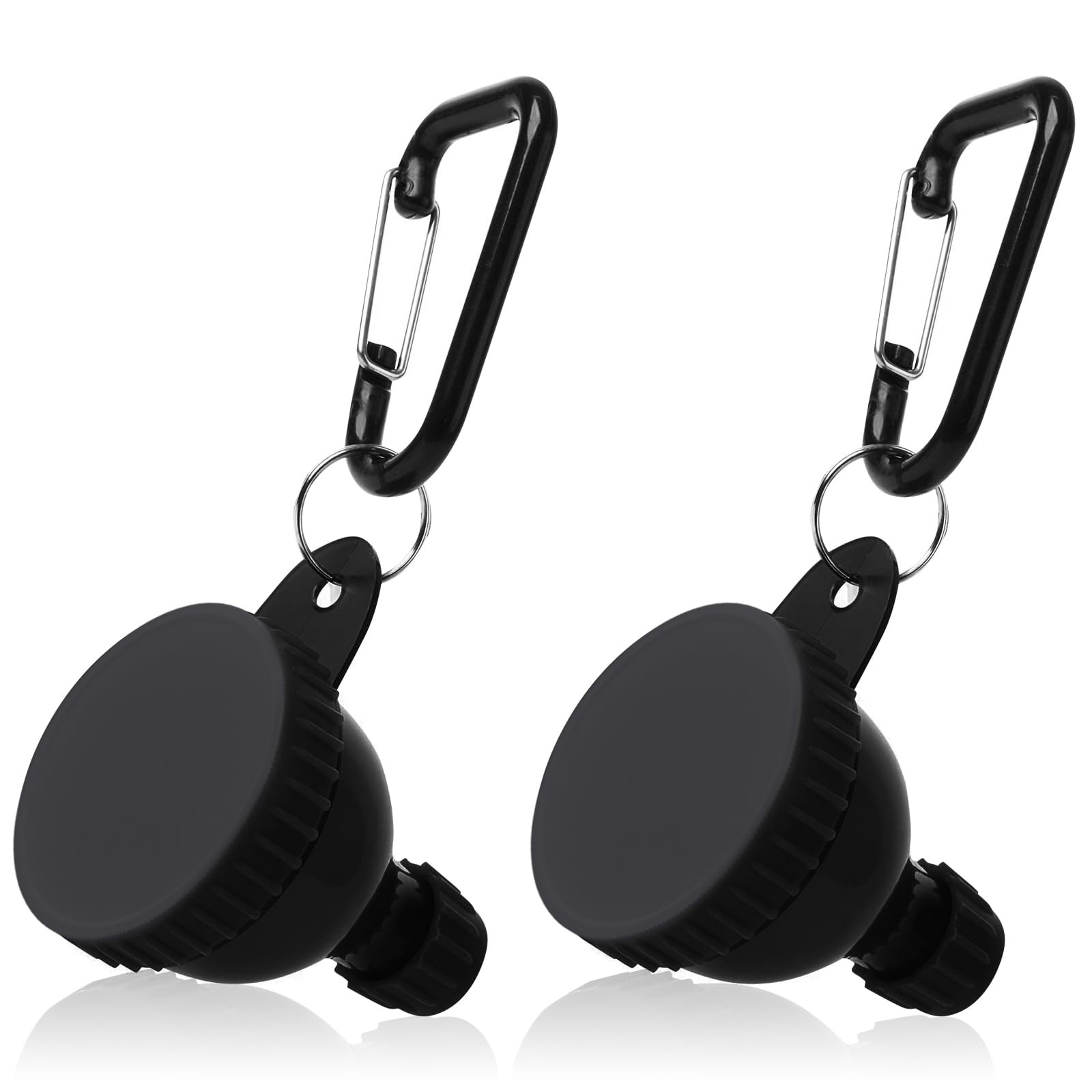 TEESSUE 2 Pcs Protein Powder Container, Portable 2*50ml, Black