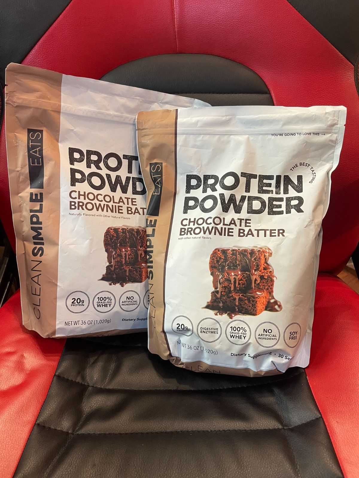 2 Pack Clean Simple Eats Whey Protein Powder Chocolate Brownie 36 Oz/30 Servings