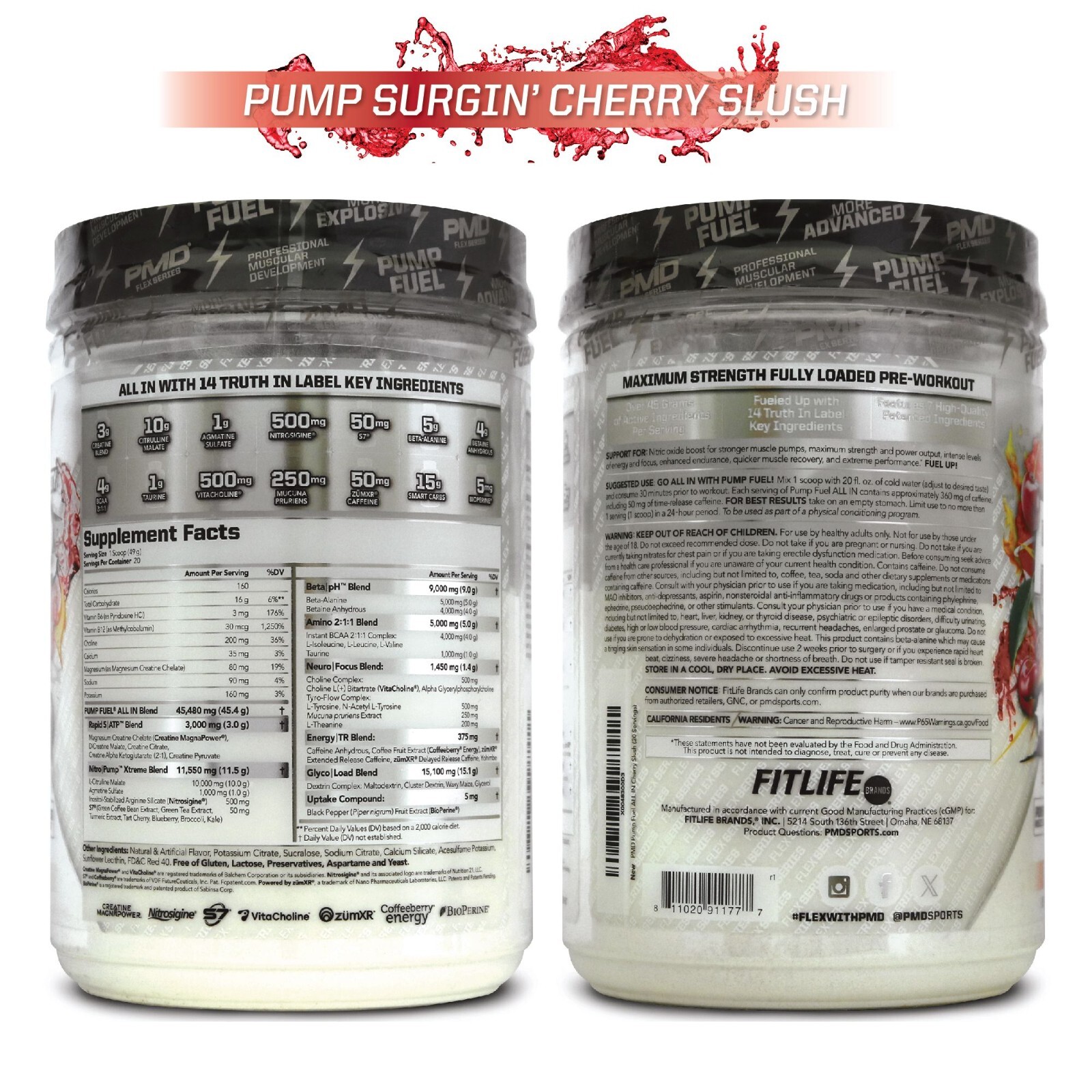 Pump Fuel ALL IN Insanity Ultimate Muscle Pump Supplement & Pre Workout Powder