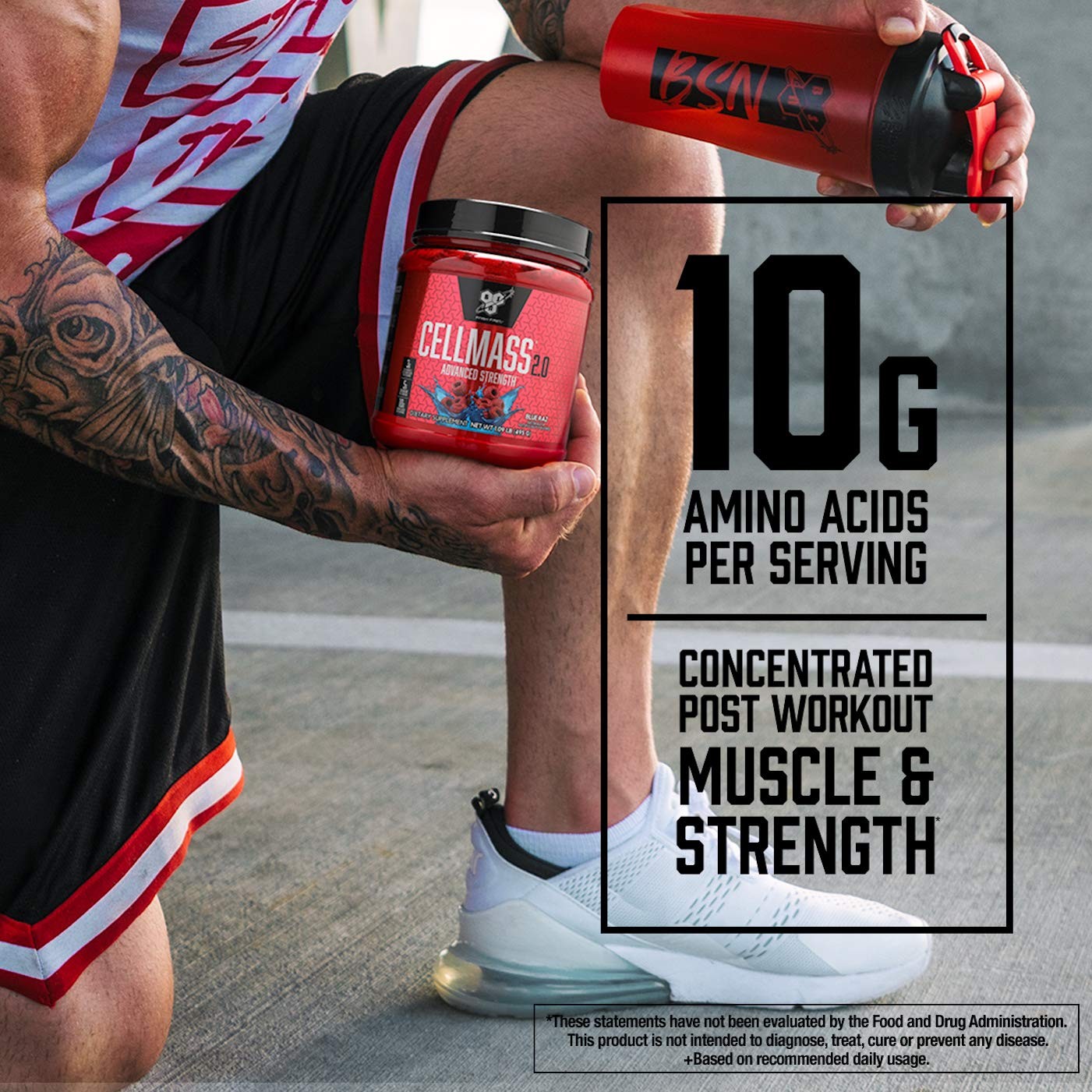 BSN CELLMASS 2.0 Post Workout Recovery with BCAA, Creatine, Glutamine – Keto