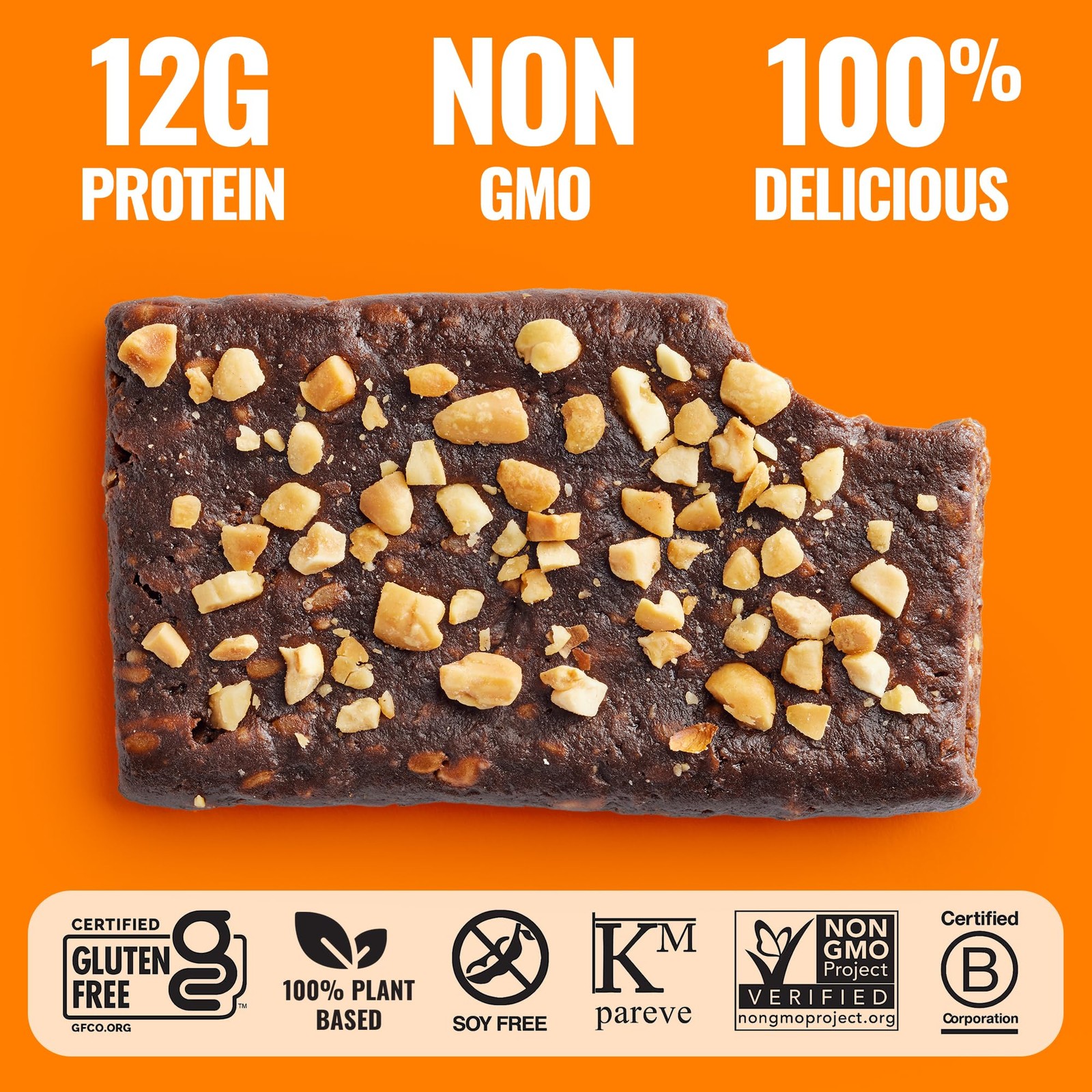 GFB Chocolate Peanut Butter Protein Bars – Gluten-Free, Plant-Based, Non-GMO