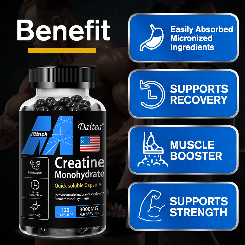 Creatine Monohydrate 3000g – Supports Muscle Body building，Explosive Pumps