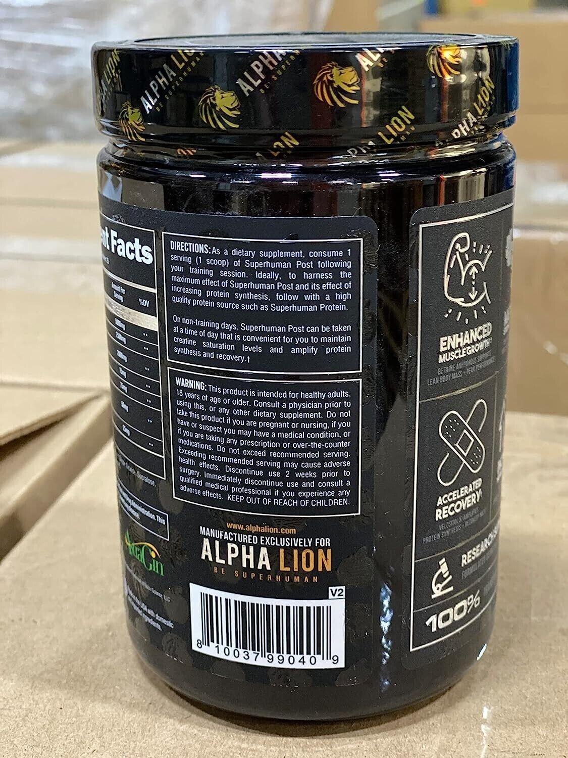 Alpha Lion Super Human Post Workout Recovery Creatine 25 Servings 3 Flavors New