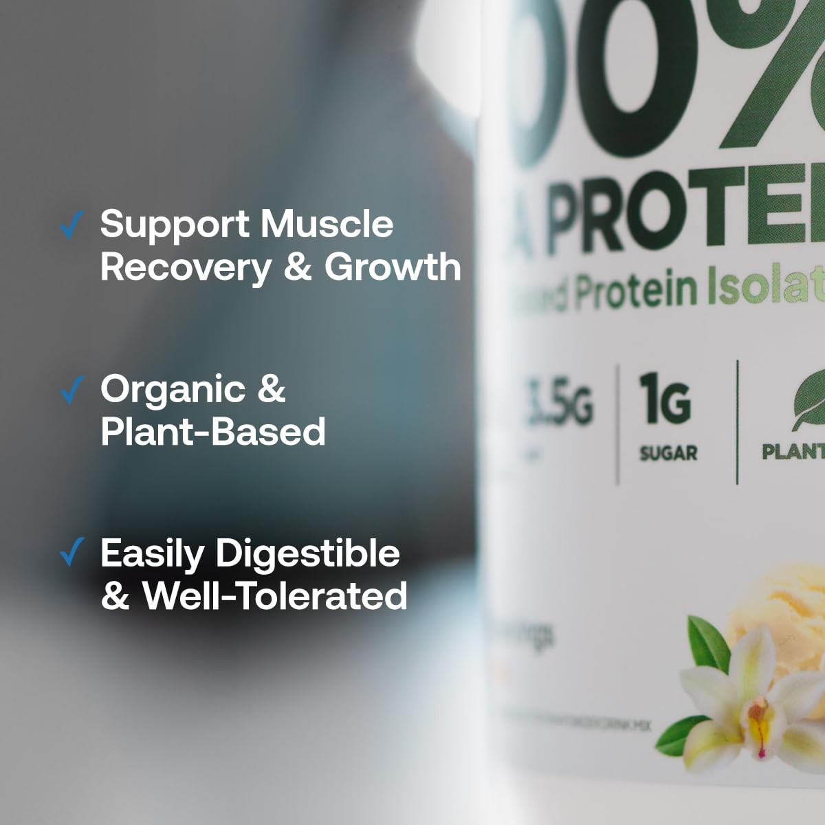 Transparent Labs 100% Pea Protein Powder – 28g Organic Plant Protein per Serving
