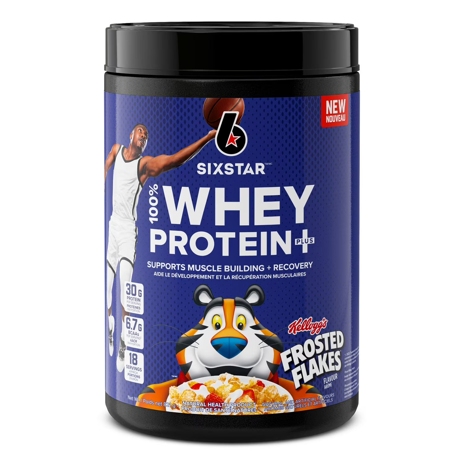 Six Star 100% Whey Protein Plus Kelloggs Frosted Flakes 1.81 lbs EXP 19 FEB/2027