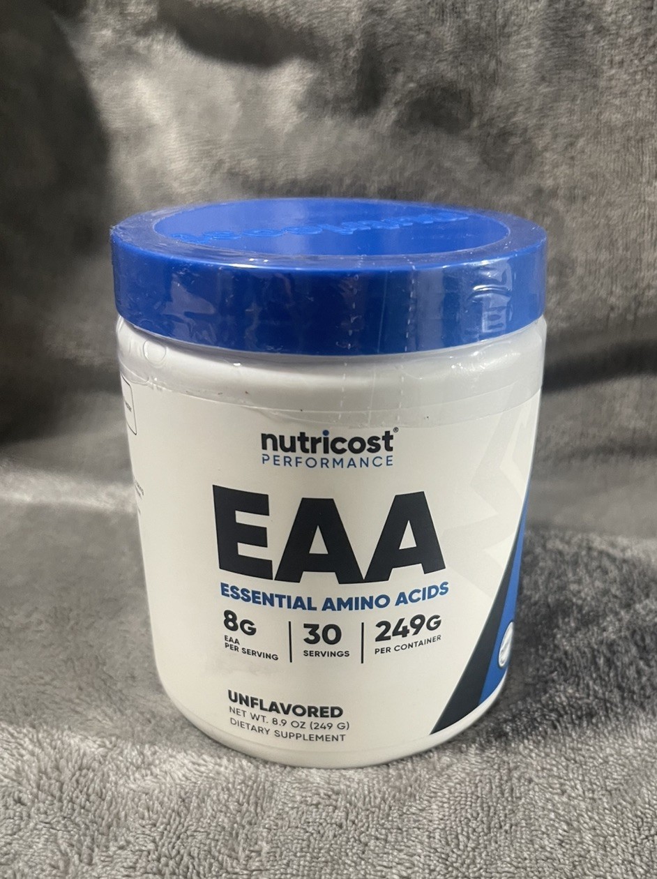 Nutricost EAA Powder 30 Servings (Unflavored) Essential Amino Acids EXP 01/29