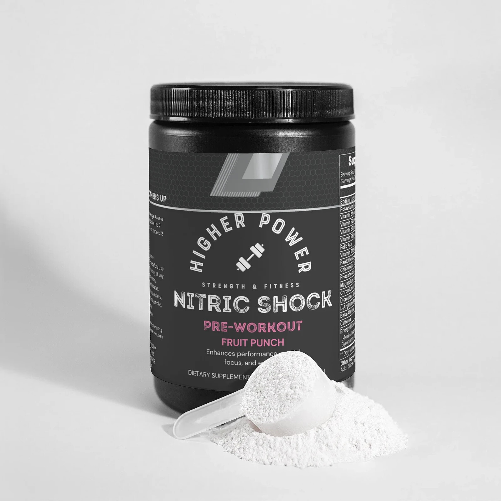 Nitric Shock Pre Workout Diet Supplement Explosive Energy Mental Focus Muscle