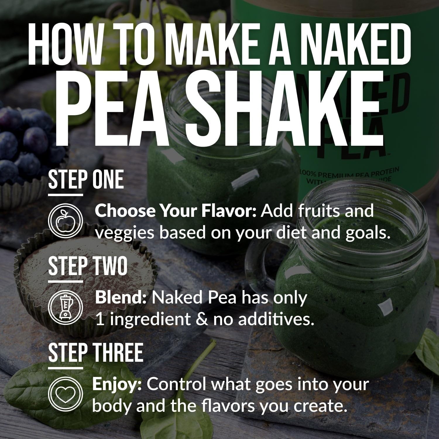 Dairy-Free Pea Protein Powder – 2LB of Clean Nutrition, Easy to Digest