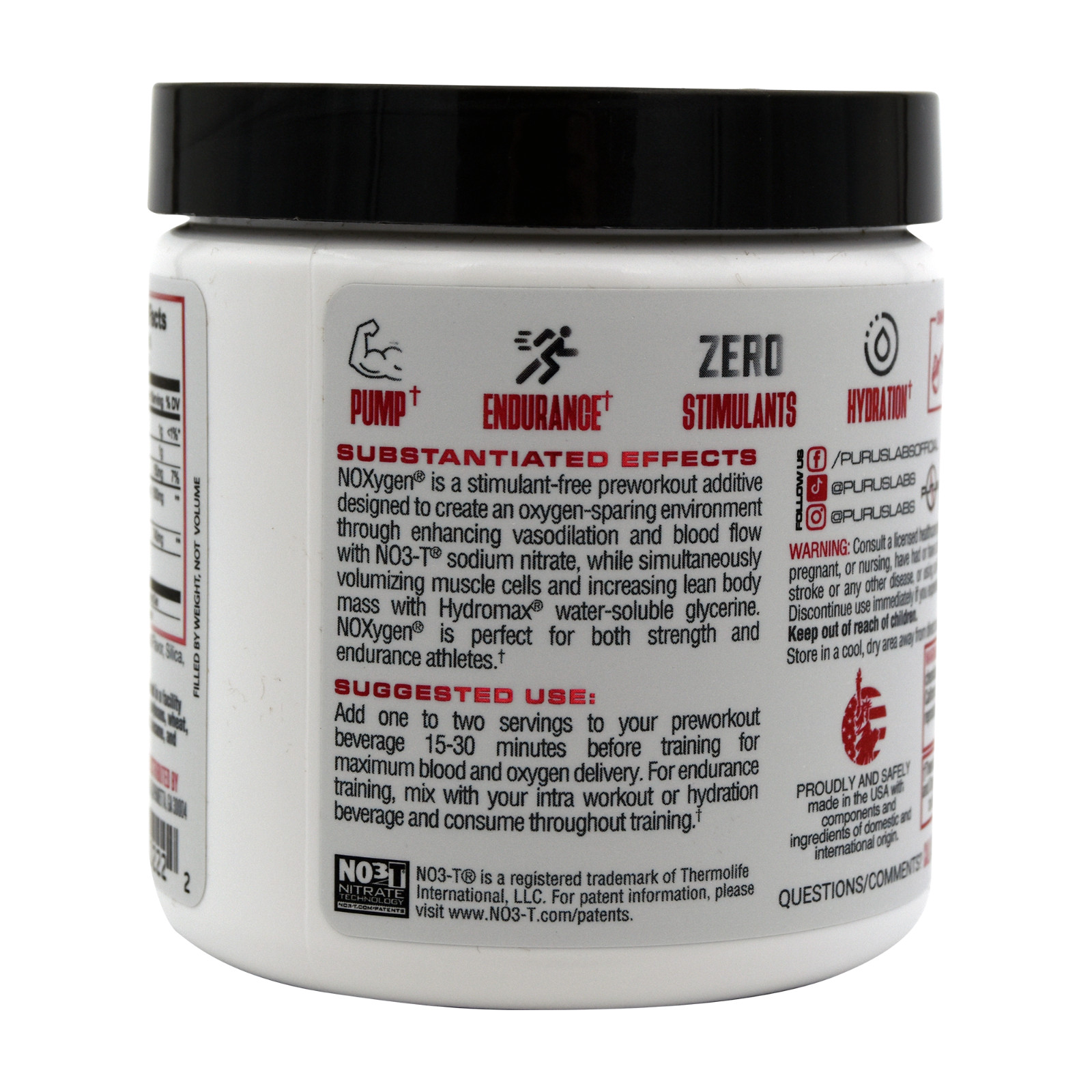 MAXIMIZE HARDNESS: 2x Purus Labs Noxygen: Fast Acting Nitric Oxide Booster