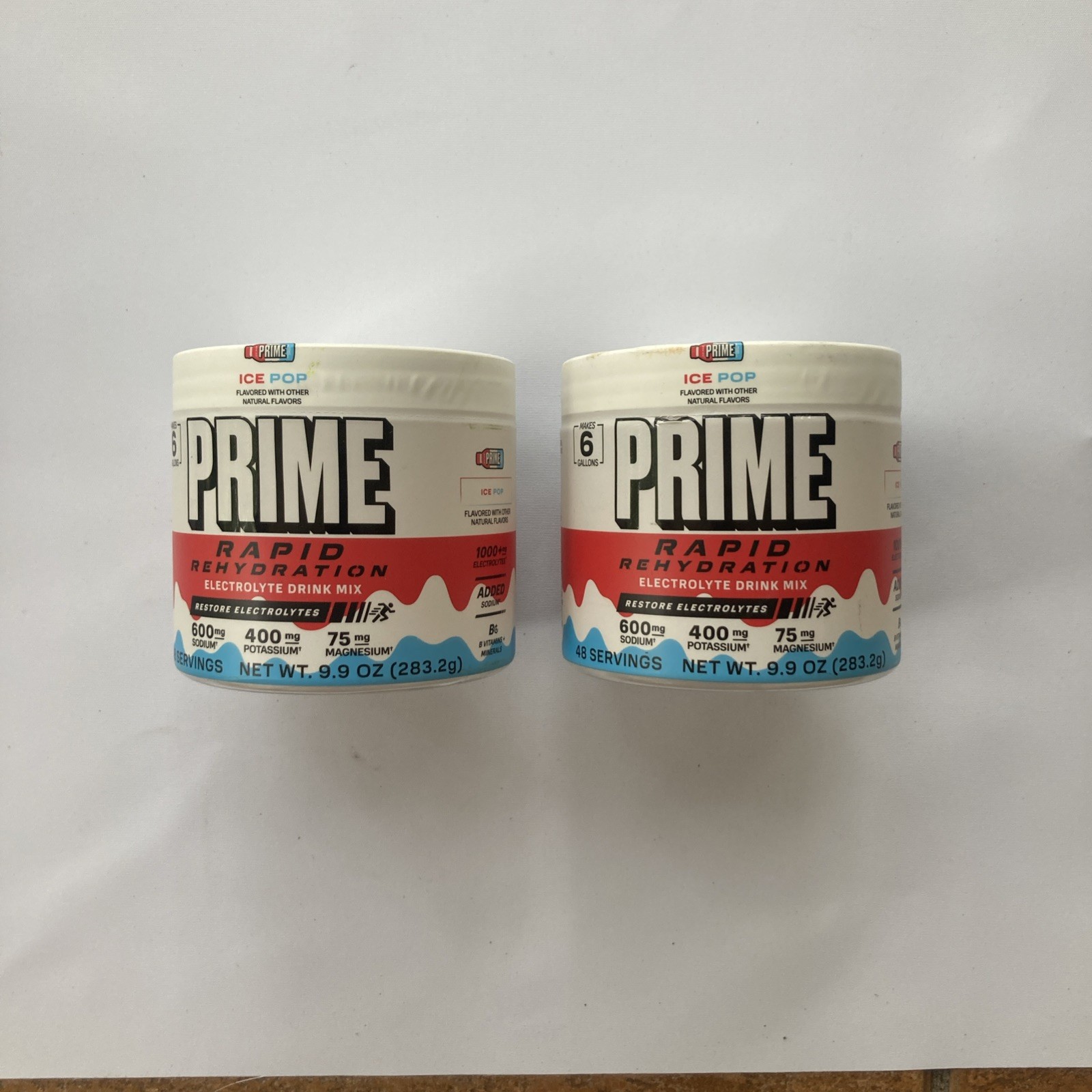 Prime Rapid Rehydration Electrolyte Powder Ice Pop 9.9oz 48 Srvgs 02/28 (2 Pack)