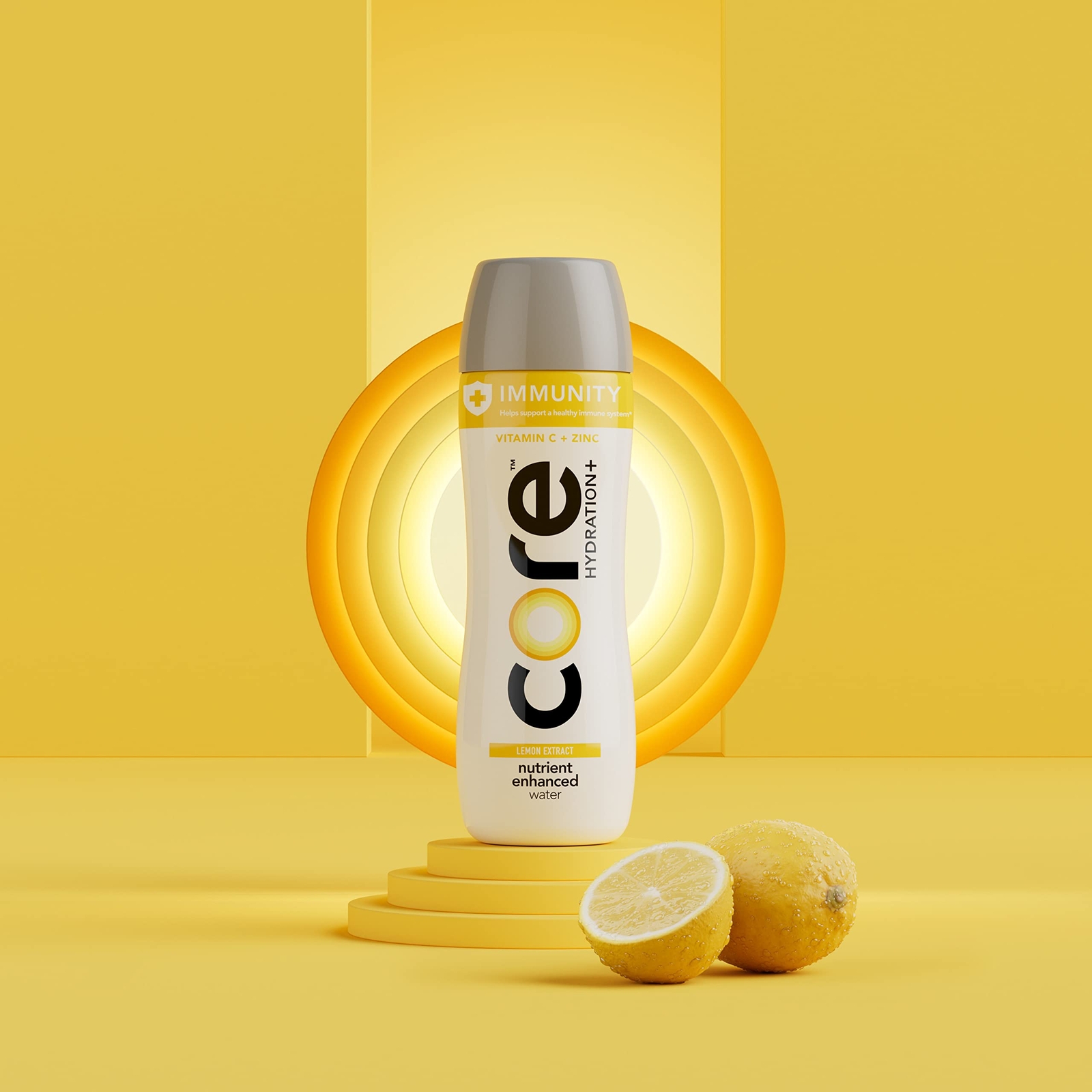 Core Hydration Immunity Drink with Vitamin C Zinc and Lemon Zero Calories