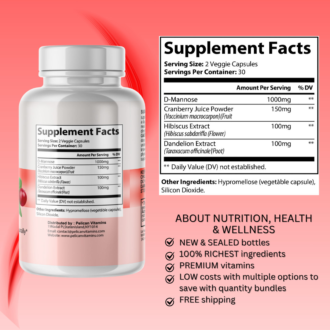 Cranbiotix Balance- Gut & Urinary Tract Support- 2 Bottles- 120 Capsules