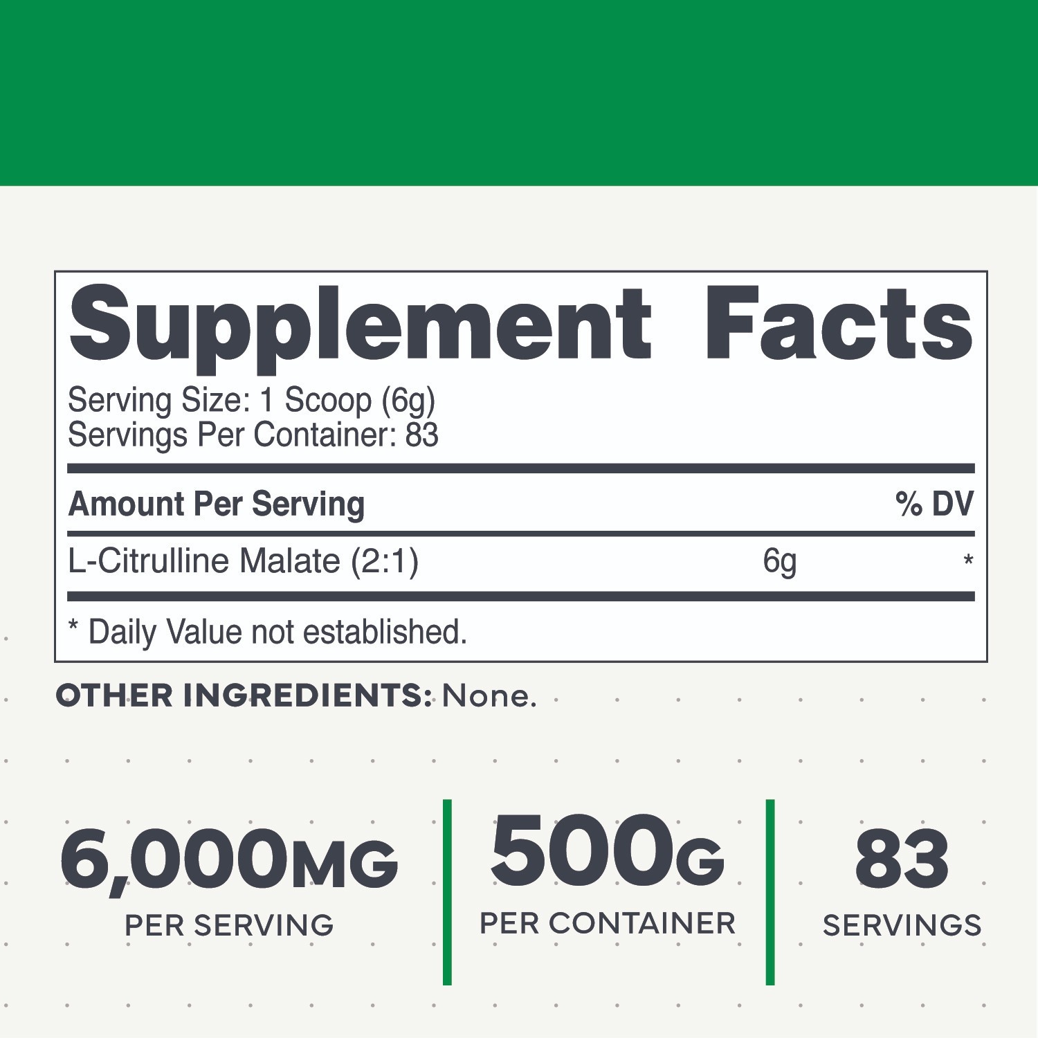 Type Zero Clean L-Citrulline Malate 2:1 Powder Drink Mix (500g) Unflavored