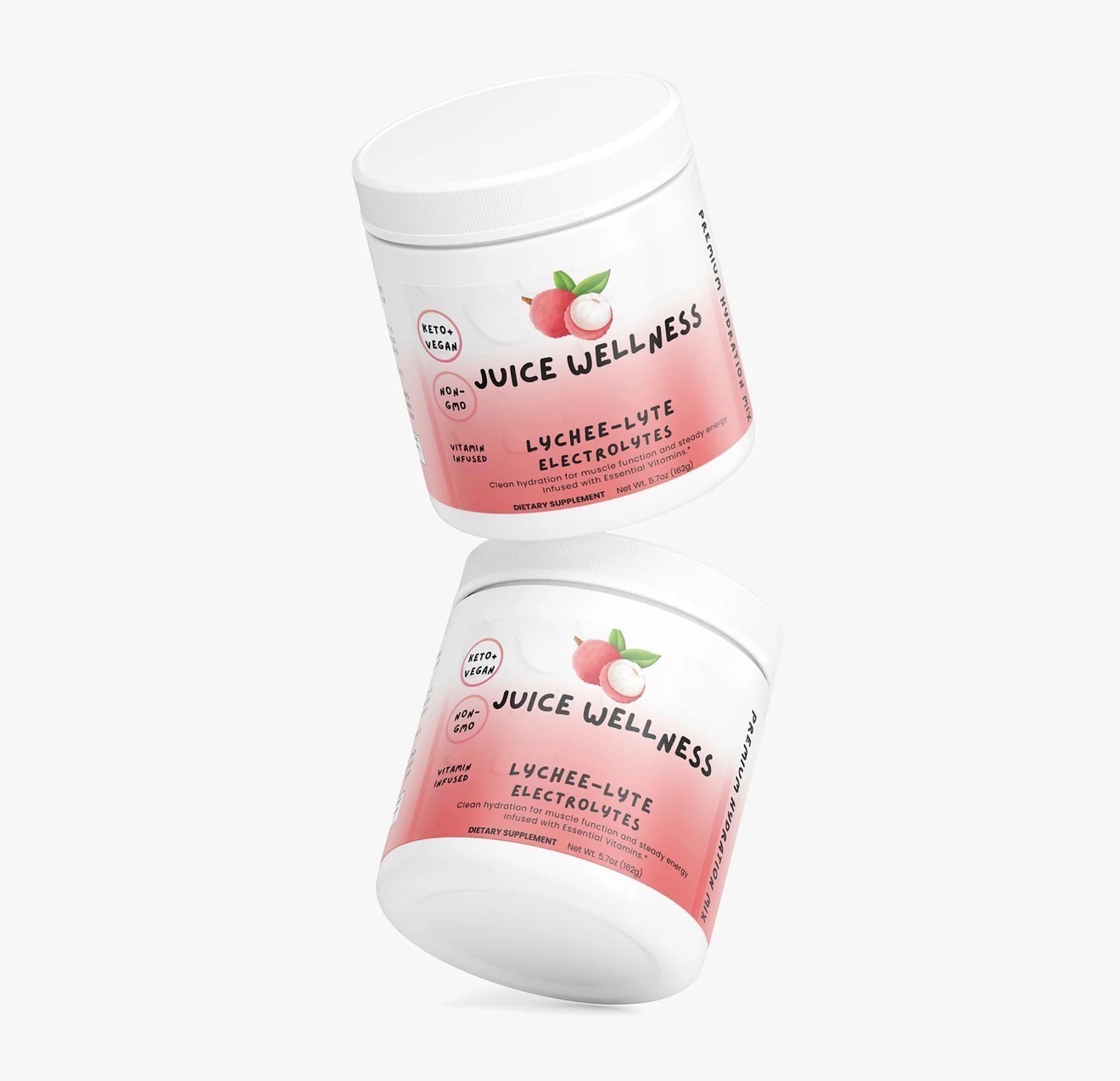 JUICE ELECTROLYTES Lychee-zero sugar, Keto, non-GMO, B Vitamins