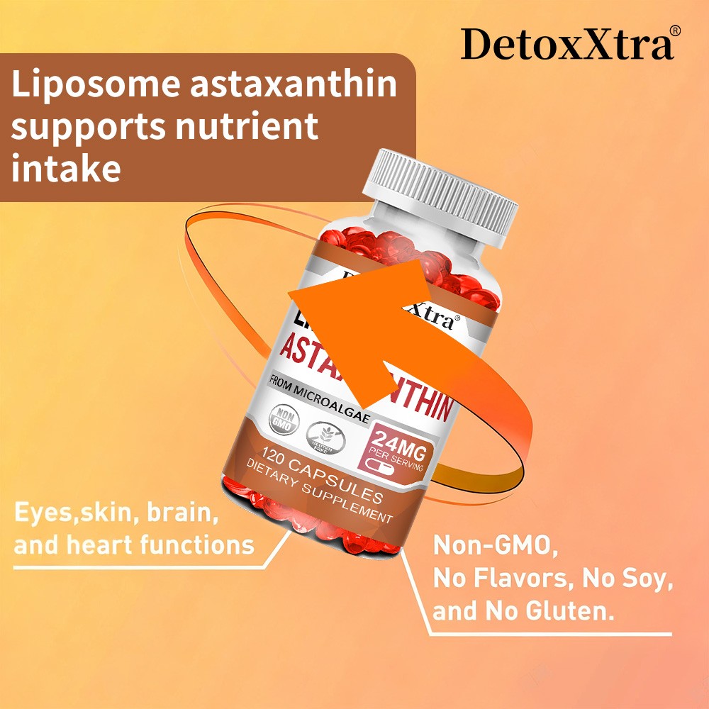 Liposomal Astaxanthin Supplement,120 Capsules,Joint,Eye,Skin And Immune