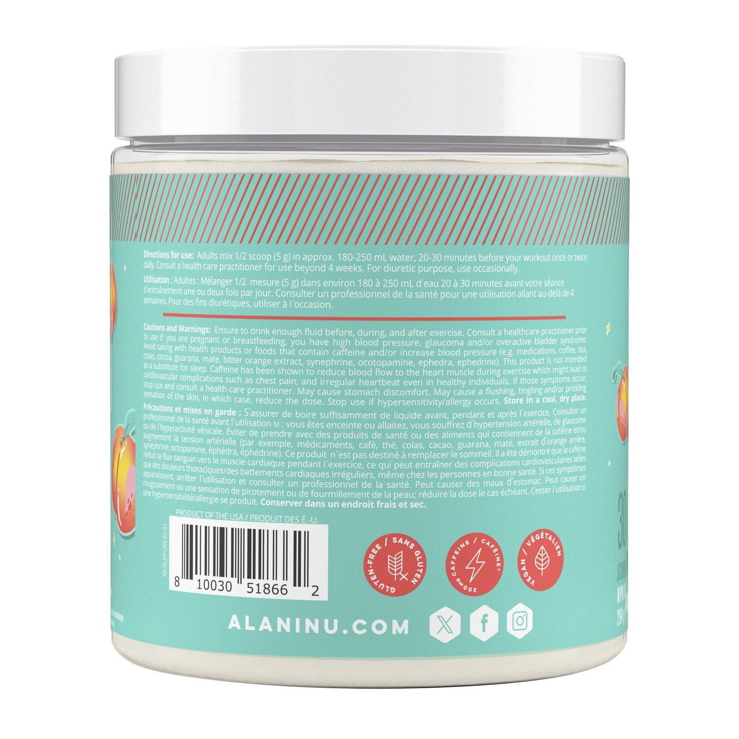 Alani Nu Pre-Workout 2-Pack – Cherry Twist + Juicy Peach