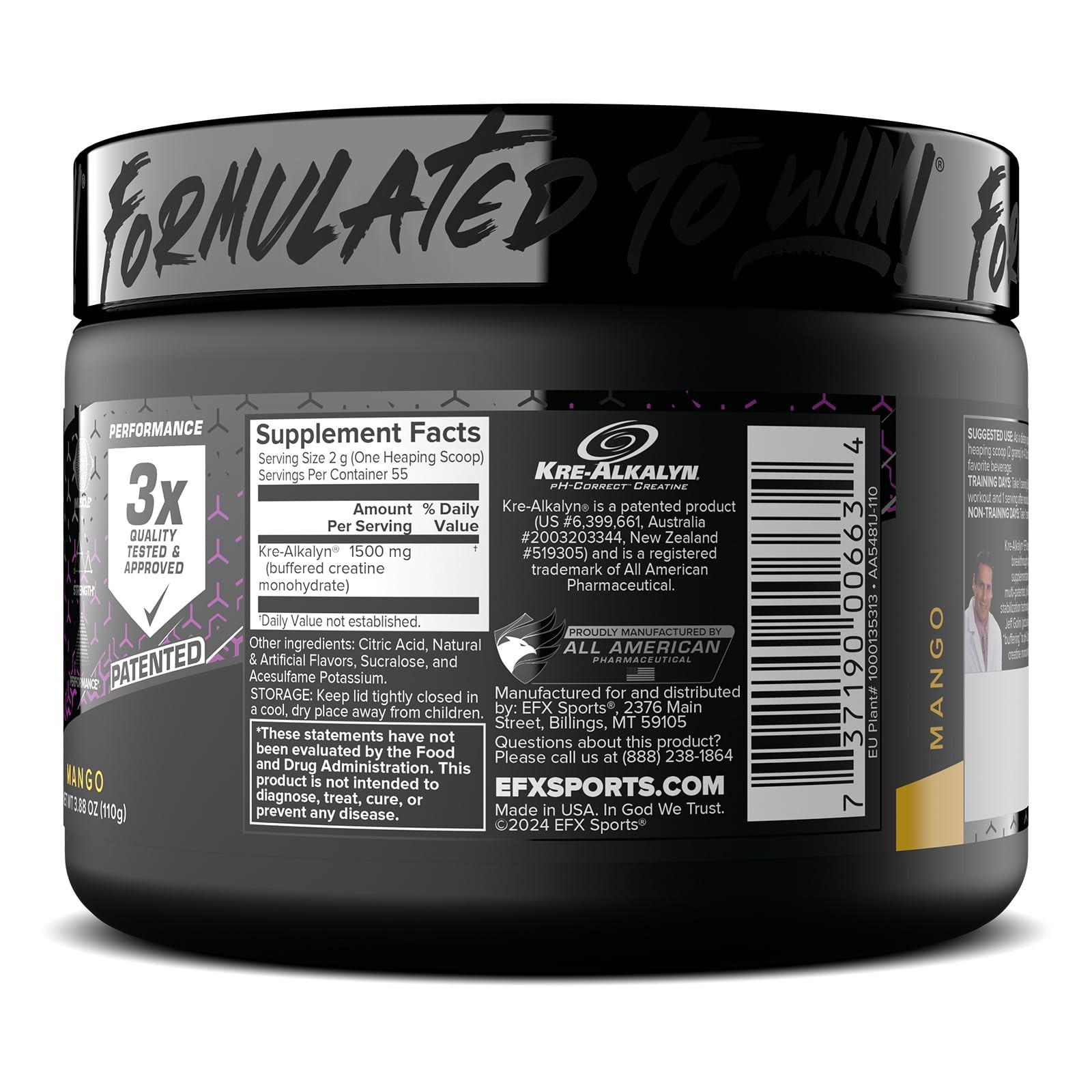 Kre-Alkalyn EFX Powder | pH Correct Creatine Monohydrate Powder Supplement | …