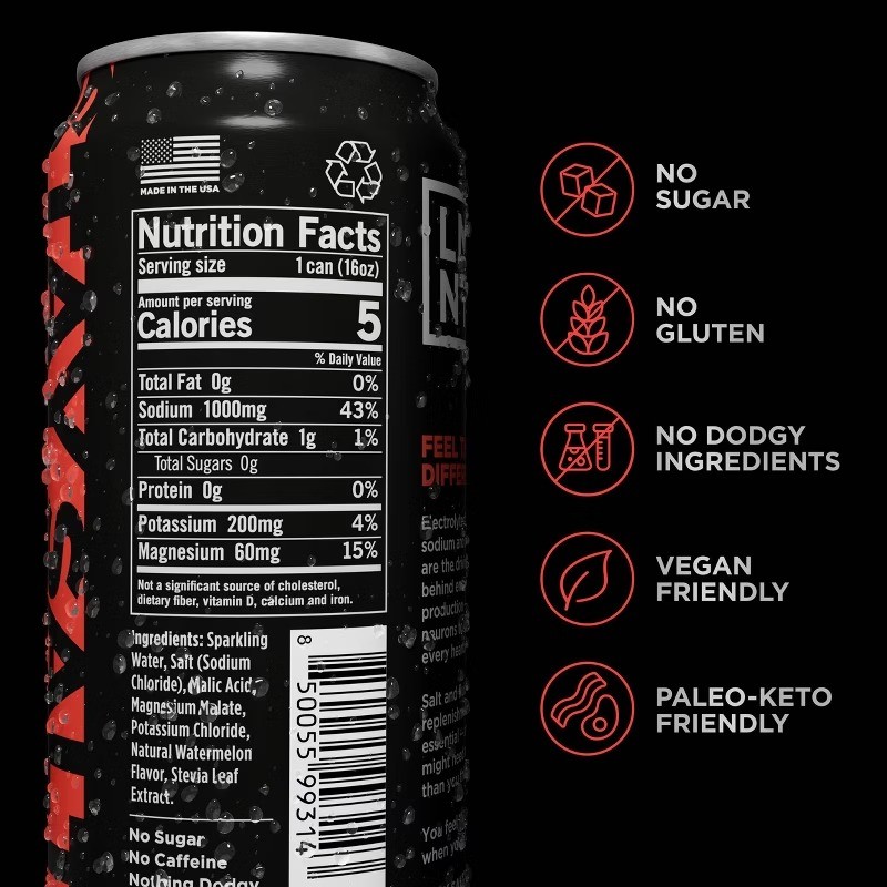 Watermelon Zero-Sugar Electrolytes Sports Drink – 4pk/16 fl oz