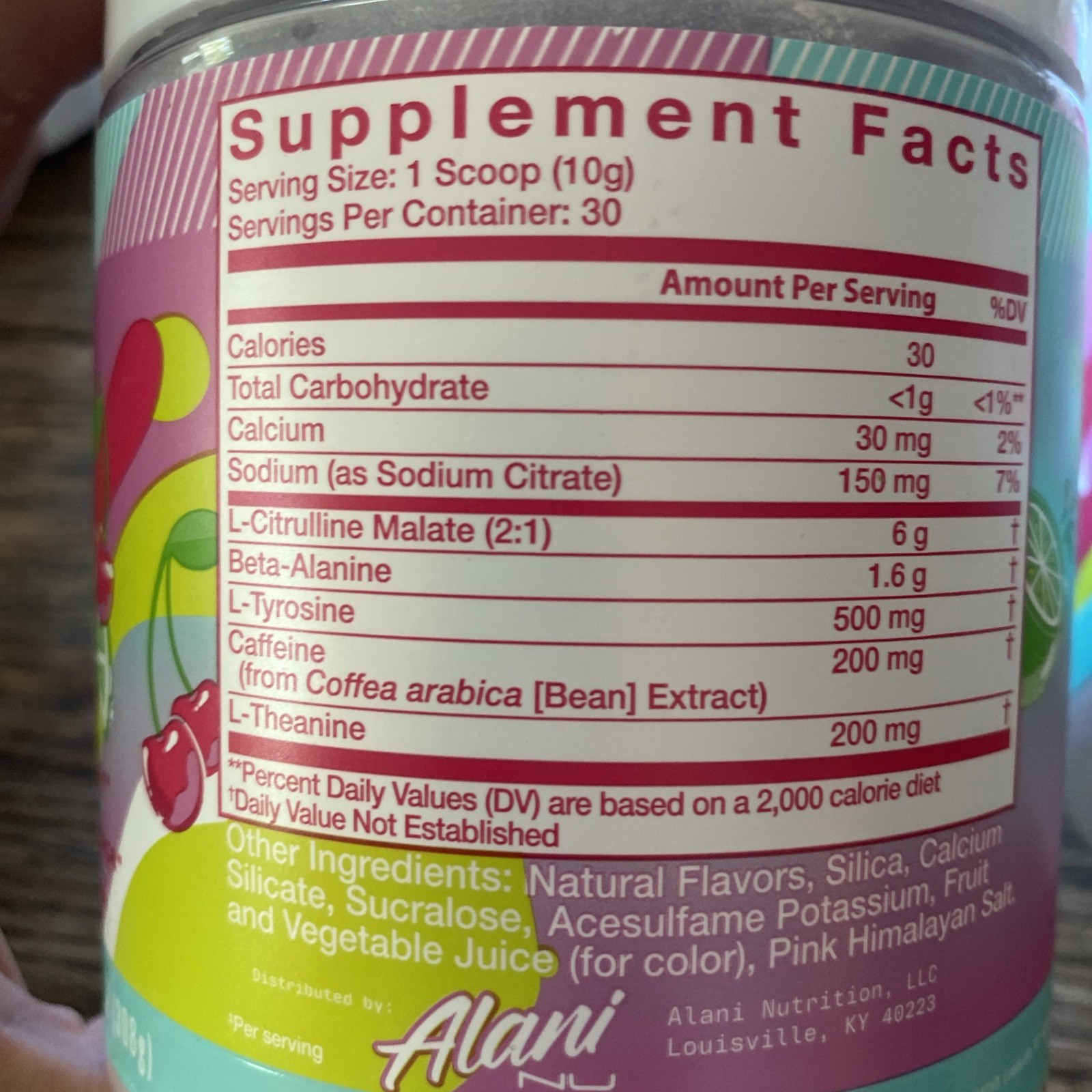 2X Alani Nu Pre-Workout Cherry Twist 30 Servings 200mg Caffeine Pink Salt NEW