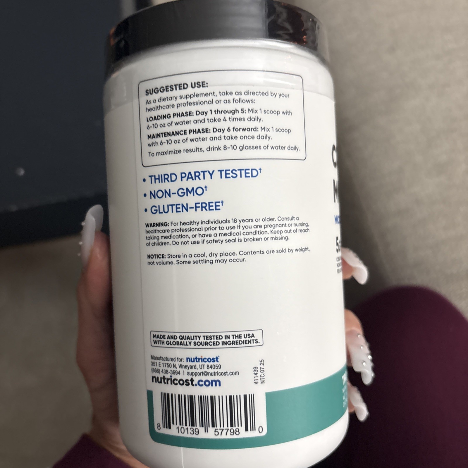 Nutricost Creatine Monohydrate Powder (Coastal Explosion, 500 Gram) – Micronized