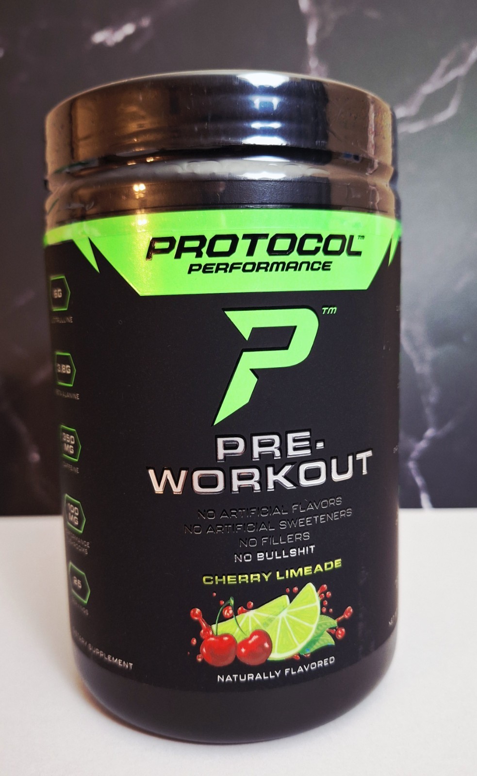 Protocol Preworkout, 25 Serv🍒 Limeade,Natural Flavor, 350mg Caffeine⚡️08/2027✨️