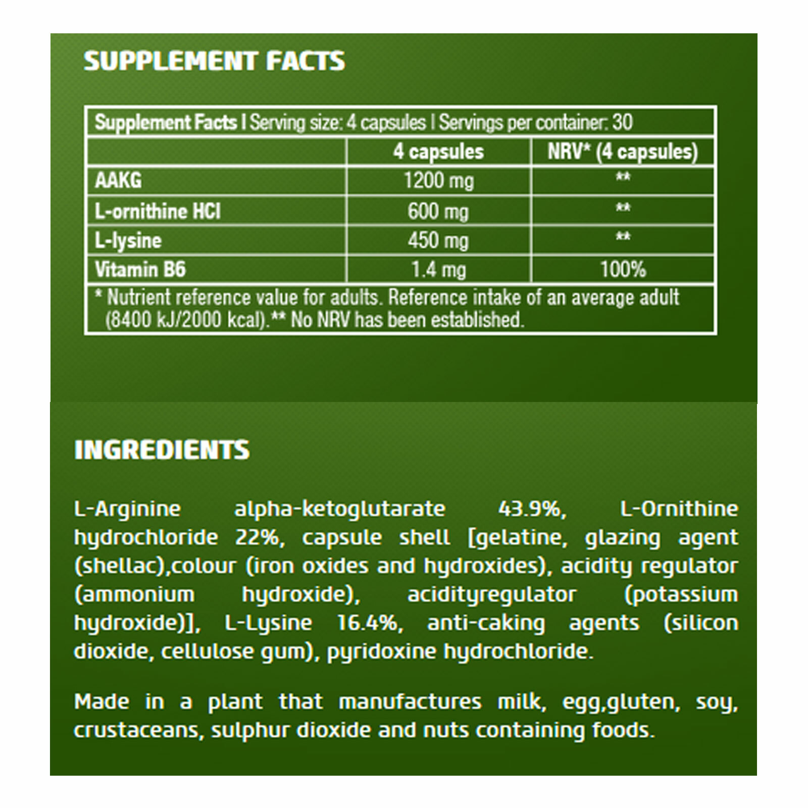 BIOTECH USA GHREGULATOR – Arginine Ornithine Lysine Formula For Muscle Growth
