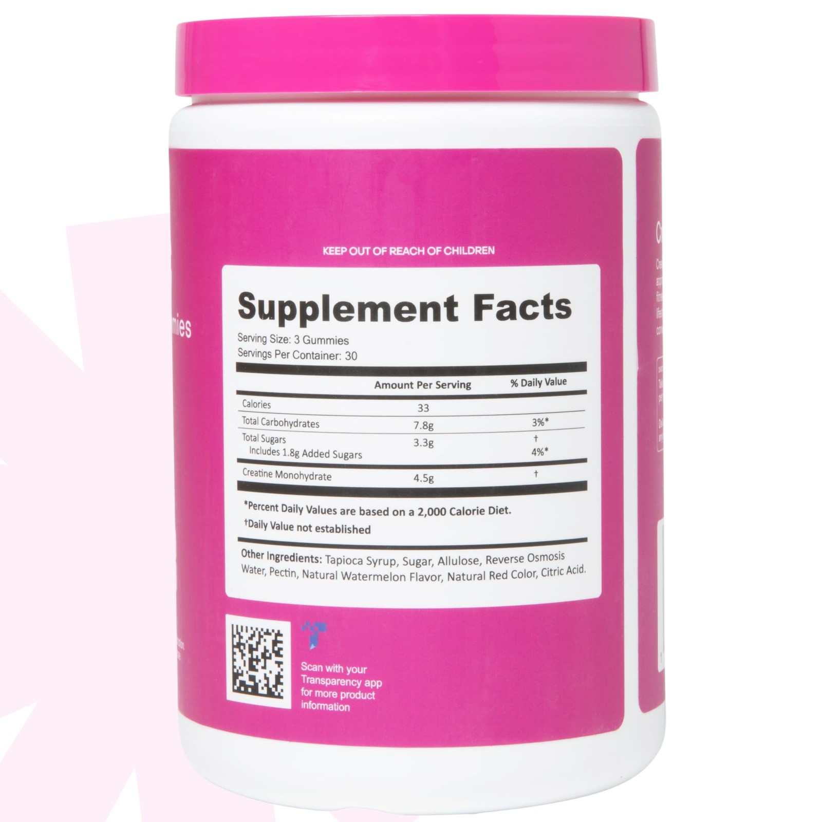 Create Creatine Gummies 90ct 1.5g Vegan Gluten-Free Focus Strength Endurance
