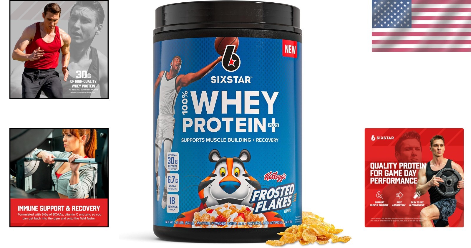 Post-Workout SIXSTAR Whey Protein with Immune Support – 30g Protein, 1.8 lbs