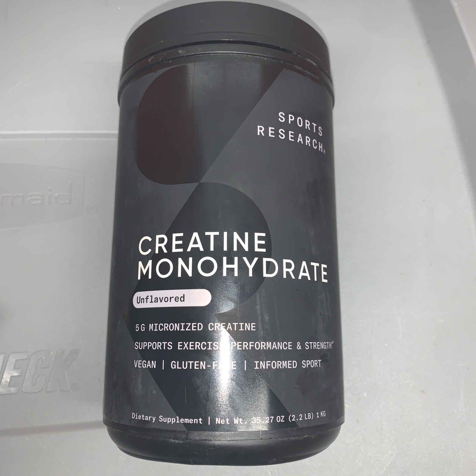 Sports Research Creatine Monohydrate Unflavored Vegan 200 Servings EXP: 05/2028