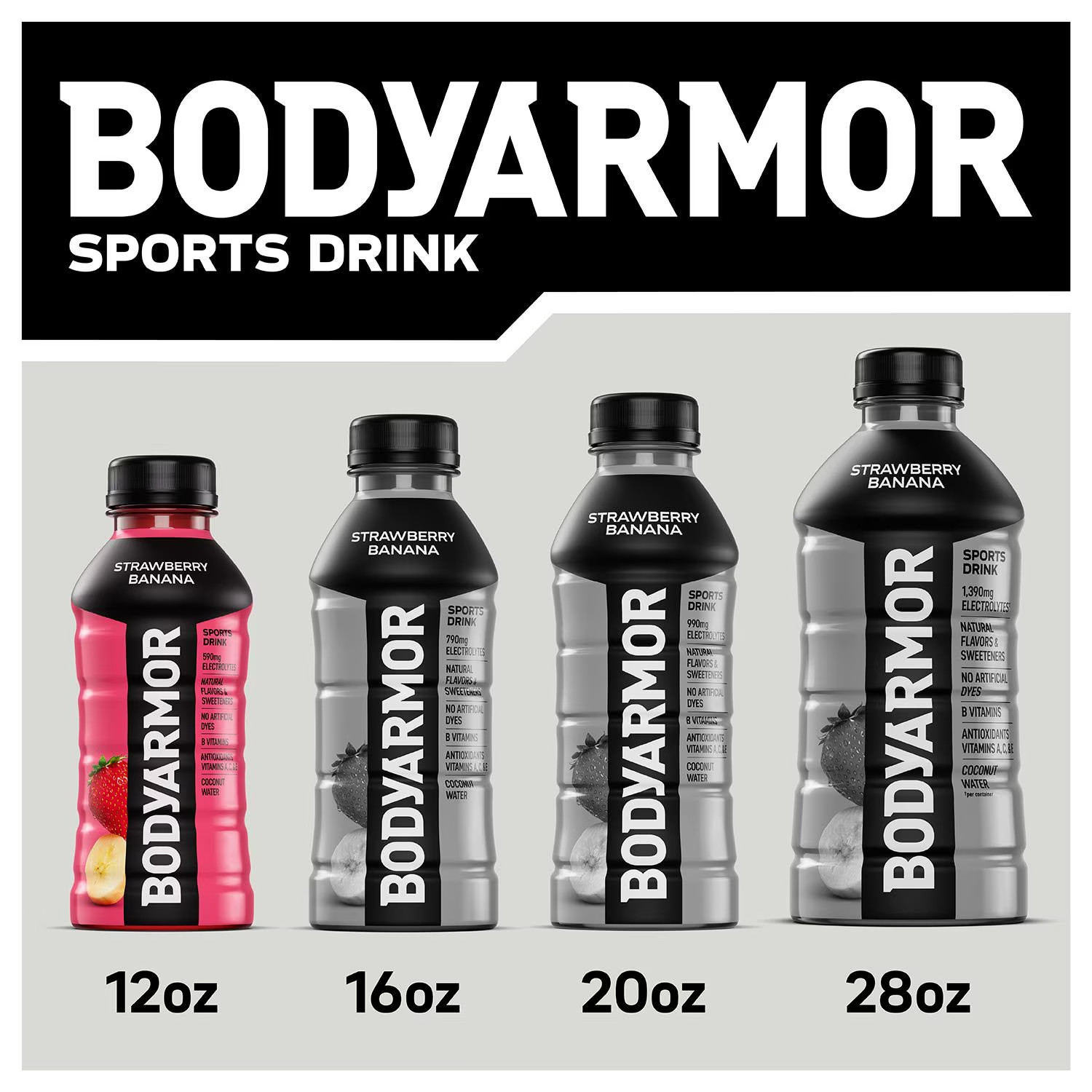 BODYARMOR Sports Drink Variety Pack 12 fl oz 24 Pack Electrolyte Hydration Mix