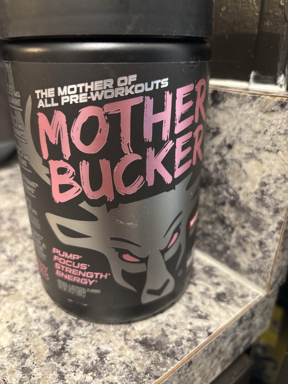Bucked Up High-Stimulant Pre-Workout Powder Strawberry Super Sets 30 Servings
