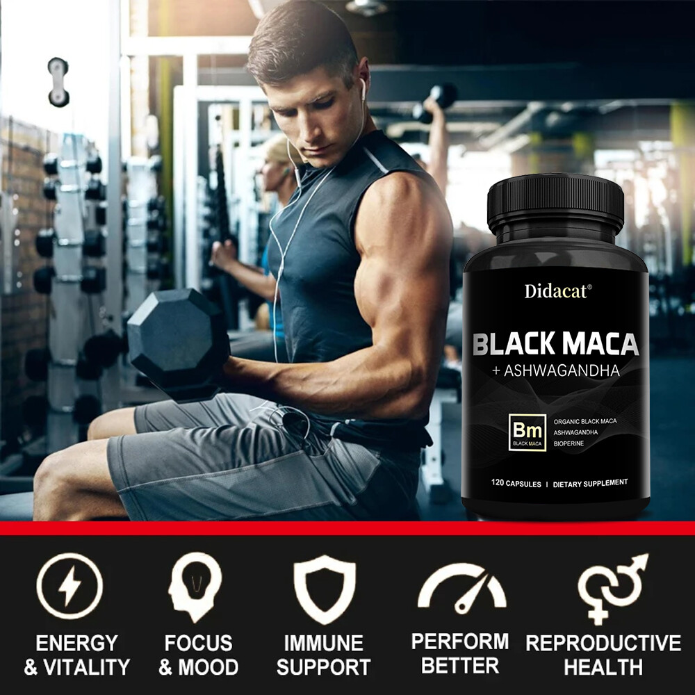 Maca Extract – Testosteron Booster Monster Test for Men 30 to 120 Capsules