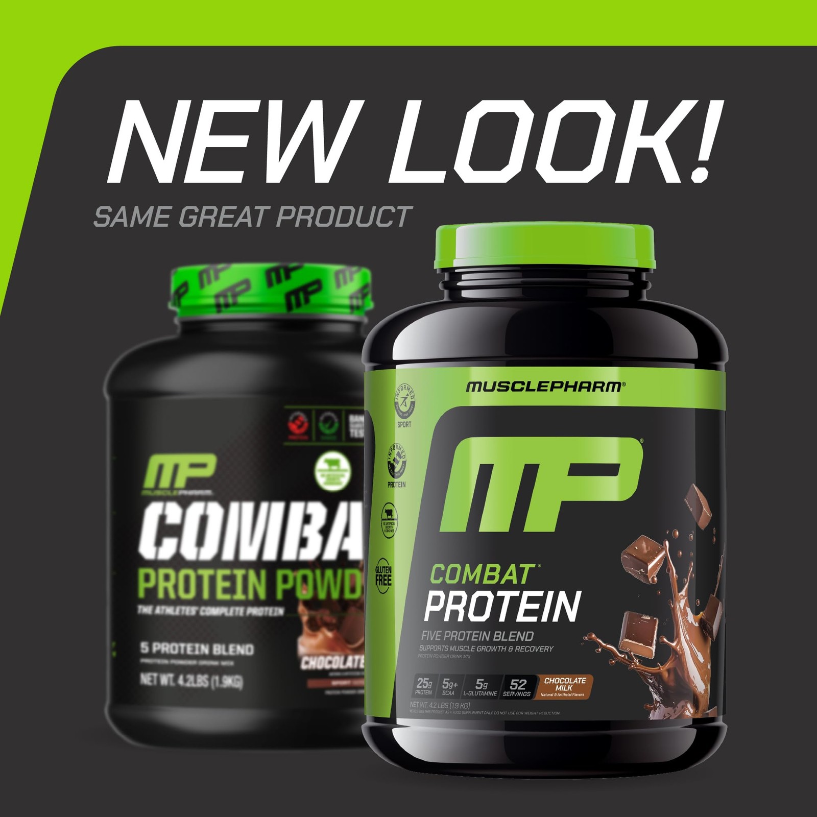 Musclepharm Combat Protein Powder, Chocolate Milk – 4 Lb – Sin Gluten – 52 Po…