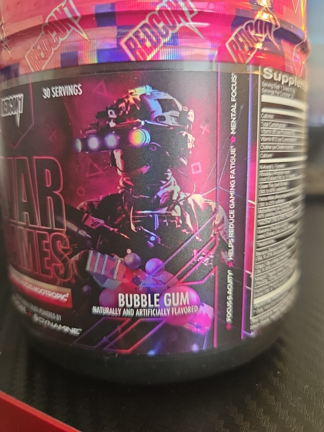 RARE Redcon1 War Games Pre Workout Bubble Gum Gaming Exp 12/26 5.6 oz.