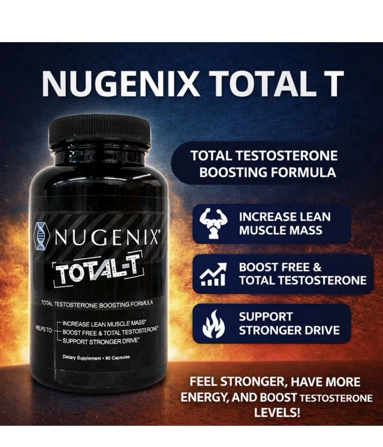 Nugenix Total-T Testosterone Booster 90 Capsules Supplement Lot of 2