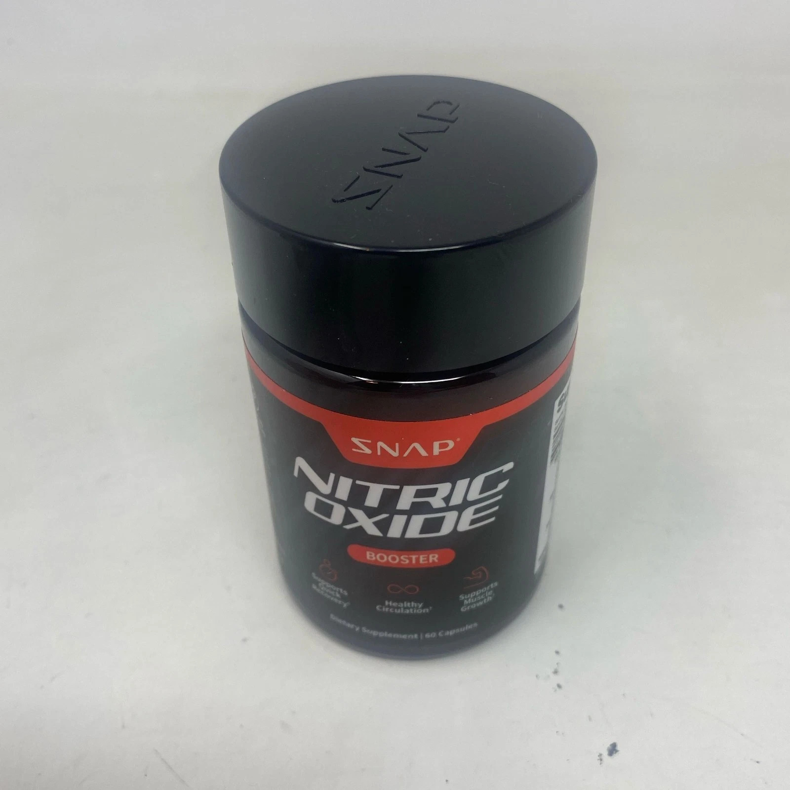 Snap Supplements Nitric Oxide Booster, 60 Veg Caps, Black/Red