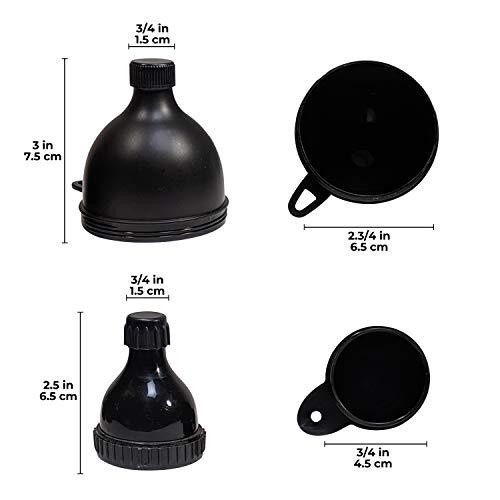 Small and Large 2-Pack Portable Protein Supplement Funnels, Great for BCAA’s,