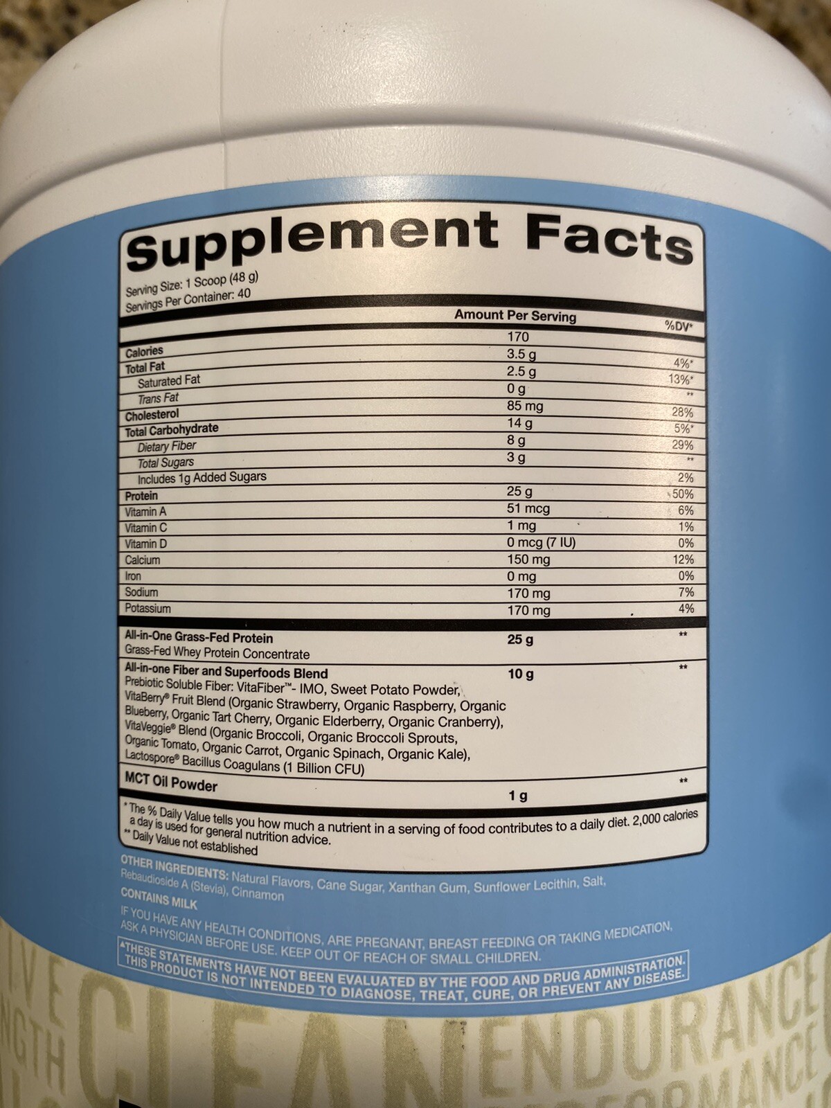 RSP true fit grass fed whey 4.25 Lbs
