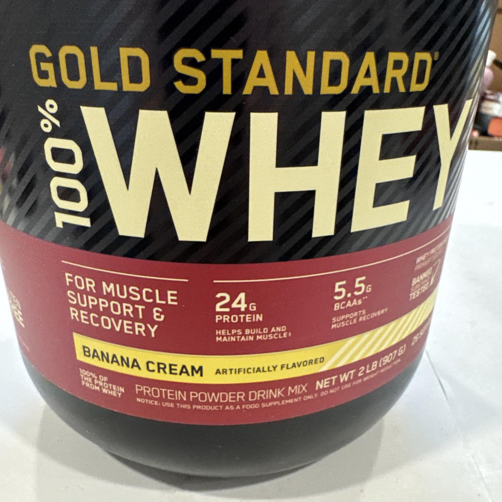 Optimum Nutrition Gold Standard 100% Whey 2lb Protein Powder – Banana Cream
