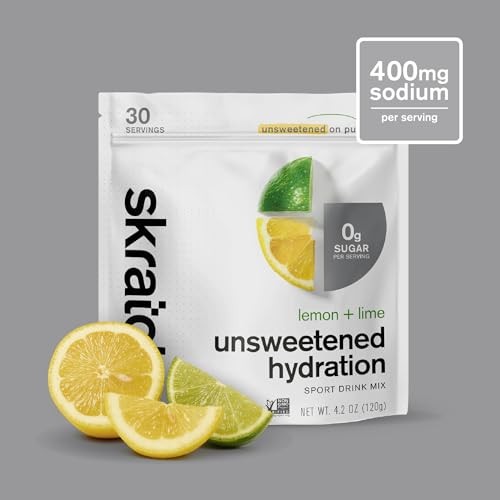 Unsweetened Hydration Sport Drink Mix | 30 Servings (Pack of 1) Lemon + Lime