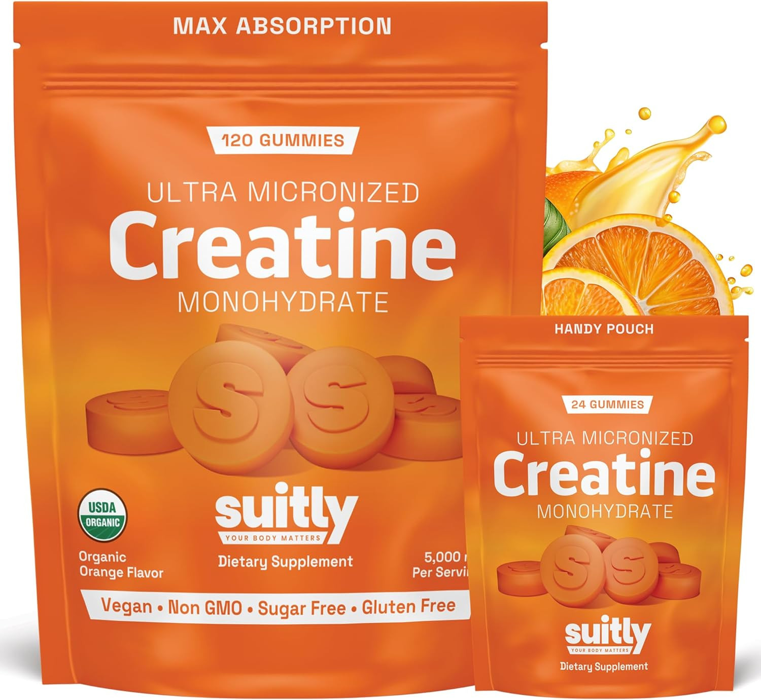 5G Ultra-Micronized Creatine Monohydrate Gummies | Made with Certified Organic I