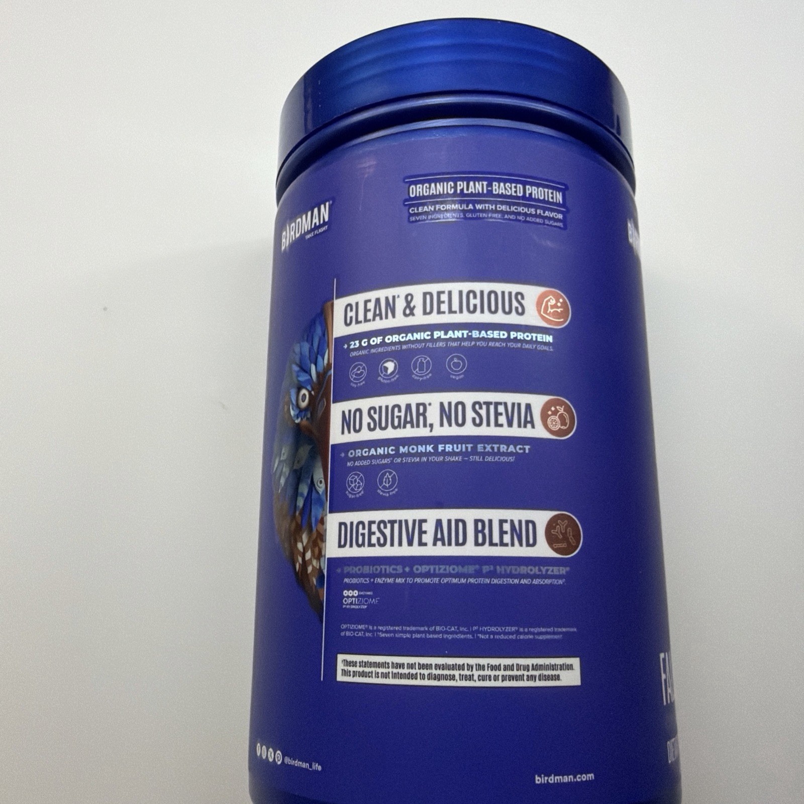 Birdman Falcon Organic Chocolate Plant Protein Powder 1.32 Lbs